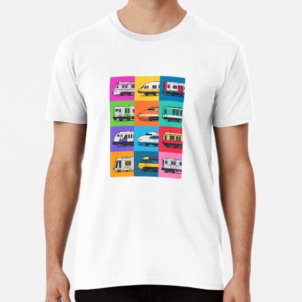 

World Trains Grid Pattern S to 5XL Made in the AU/USA T-Shirt 4XL