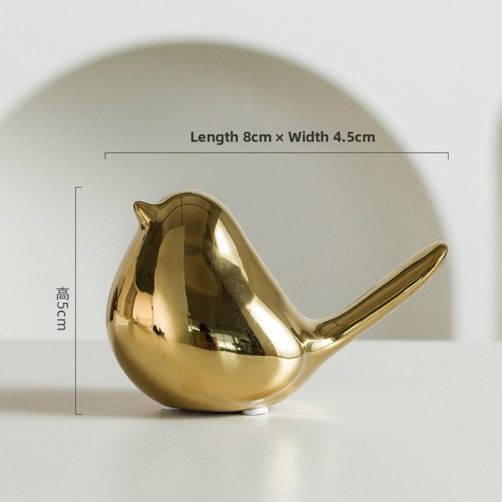 Nordic Style Bird Sculpture Modern Bookshelf Bird Ceramic Figurines Black White Art Deco Animal Statue Ornaments Table Display
