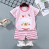 Childrens Short-Sleeve Sets Cotton Boys T-Shirts Baby Summer Clothing Girls Shorts Infant Clothing Summer Clothing