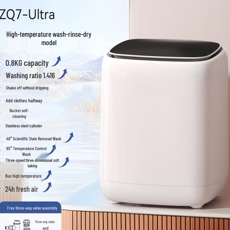 ZISIZ High-Temperature Mini Washer Dryer