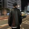 2024 Men's Trendy Motorcycle Leather Jacket - Korean & Hong Kong Style for Spring/Autumn