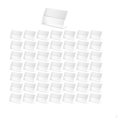 50x Acrylic Label Holders, Card Holder, Simple Display Holder Stands