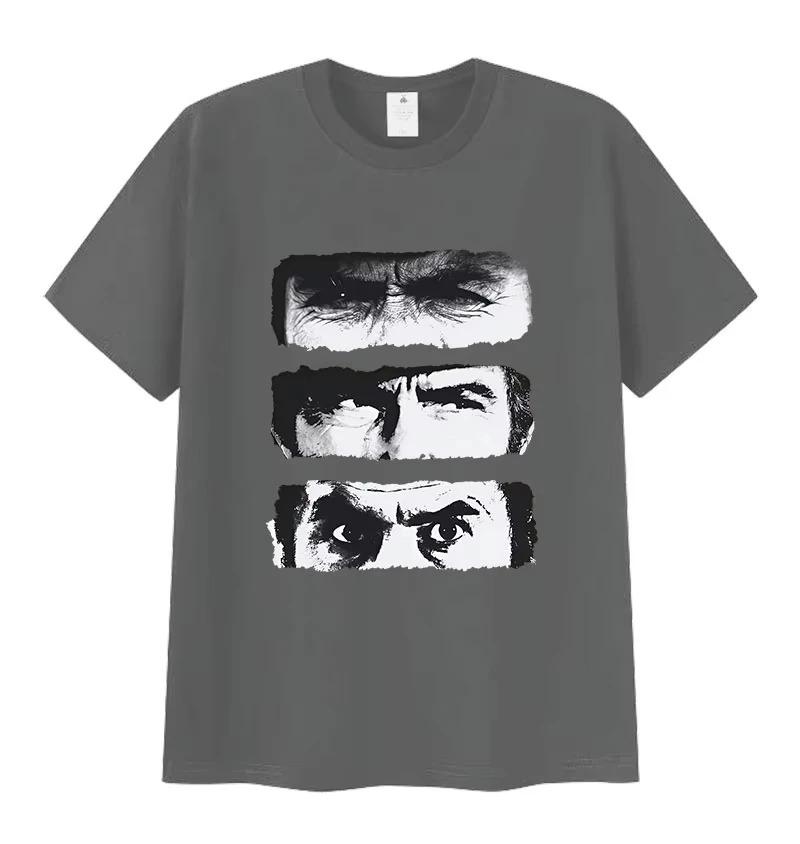 

2026 The Good The Bad and Ugly TV Graphic Print Men Women Vintage Fashion Short Sleeve Tshirt Gothic Cotton Tshirt 4XL