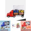 Ultimate Toy Truck Carrier Play Set With 4 Vibrant Mini Cars And Road Signs