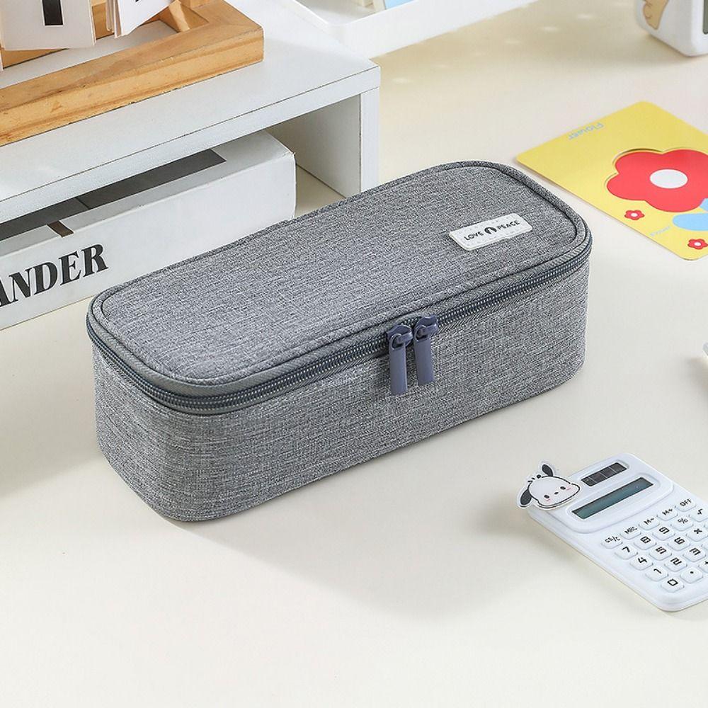 Portable Stationery Organizer Simple Pen Storage Bag Multifunctional Pencil Case School Supplies