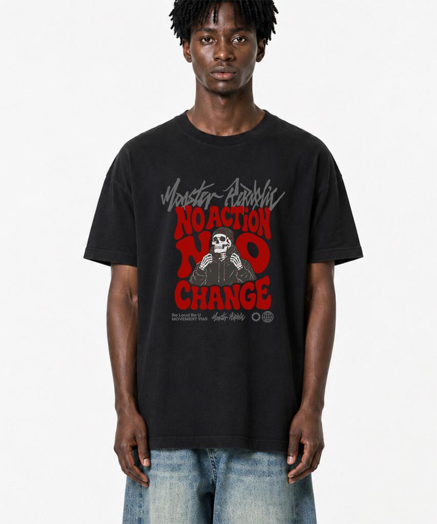 MONSTER REPUBLIC No Change Red T-Shirt Black_9165