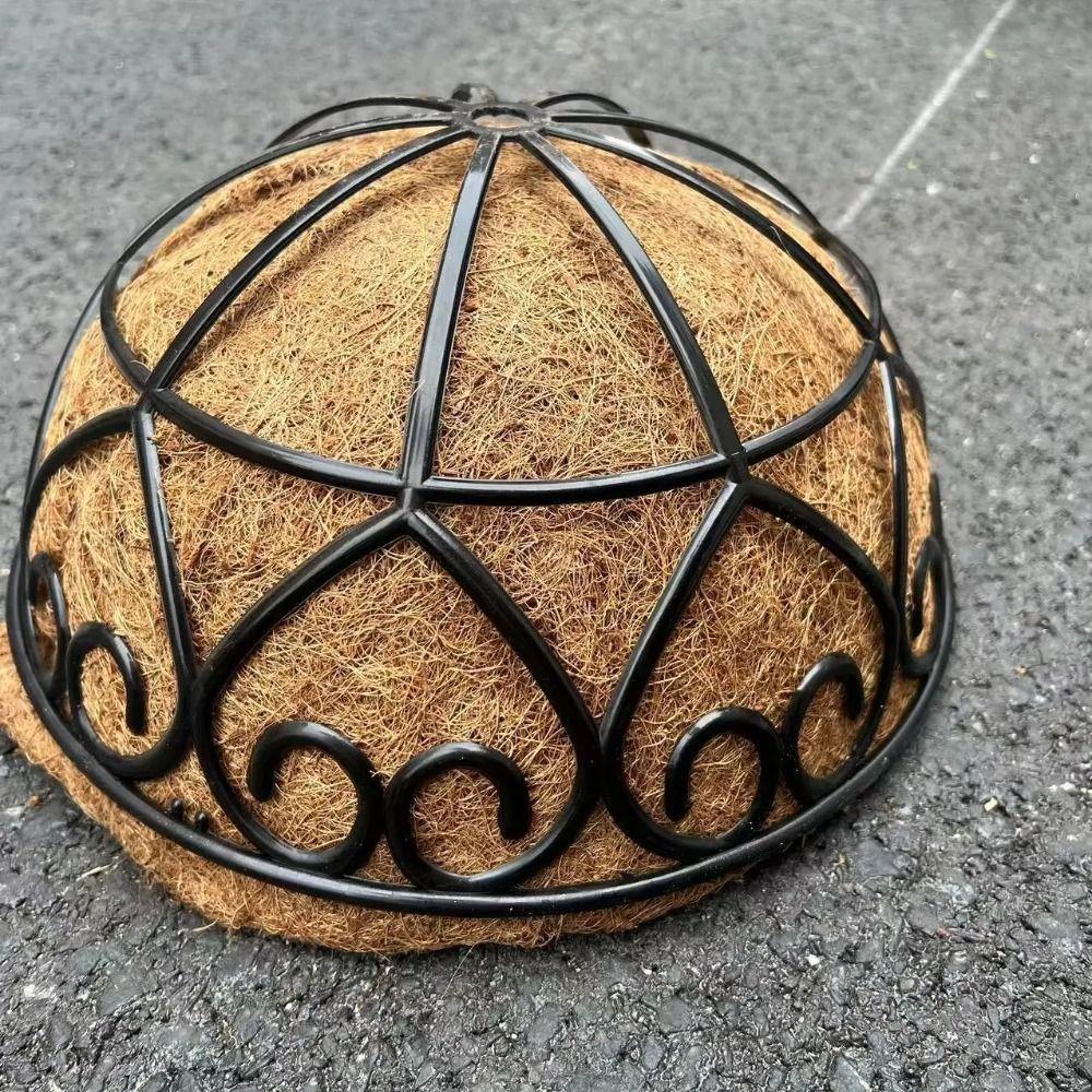 Coconut Brown Round Chain Hanging Basket European Planters Basket Fashion Flowerpot