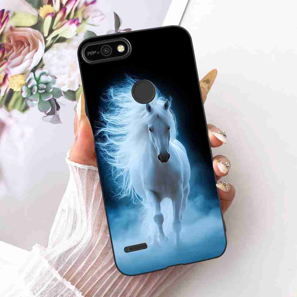 For Tecno Pop 2 F B1c Case Cartoon Lion Butterfly Silicone TPU Black Cover For Tecno Pop 2F POP 2F 5.45" Phone Cases Coque