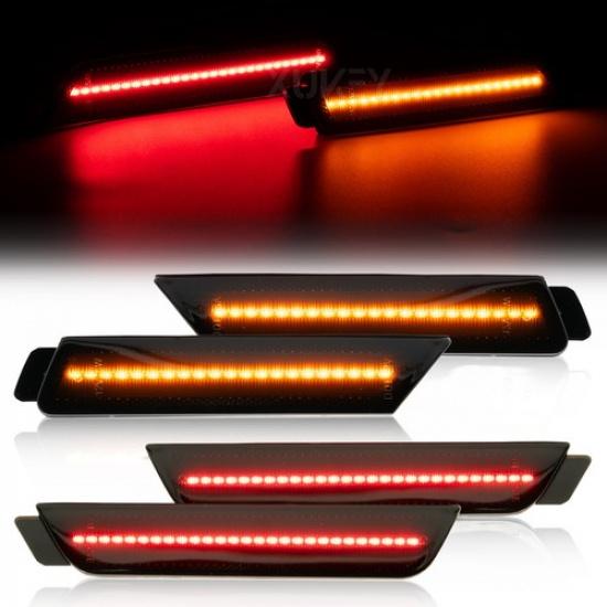 LED Blinker Front Rear Side marker Light Kit Amber Red for Chevy Camaro 10-15