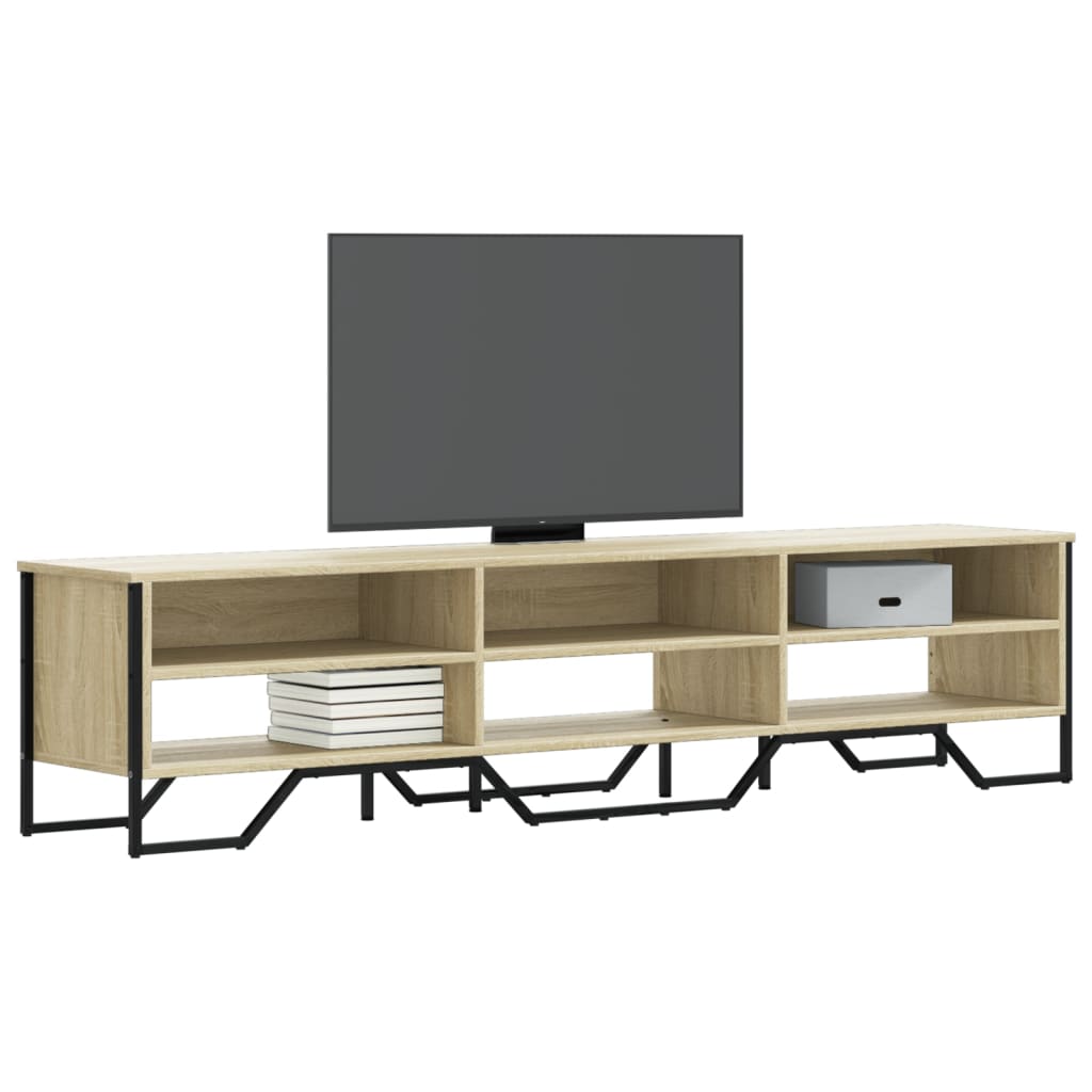 TV Stand Sonoma Oak Finish 180 x 34 x 41 cm Engineered Wood