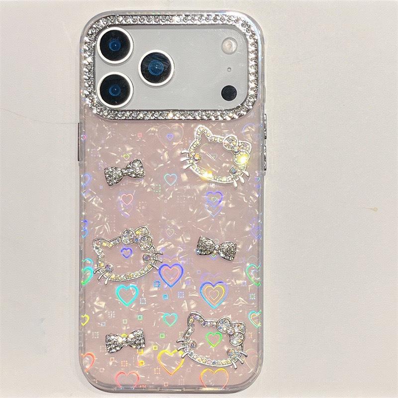 Large Heart Shell Pattern Mickey Bow for iPhone 15/12/17 Pro Max Case iPhone 12