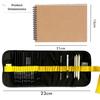 Set de Lápices de Dibujo - y Set de Lápices para Sombreado para Artistas, con Cuaderno de Bocetos A5, Kit de Dibujo Perfecto de Lápiz de Carbón (23 Piezas.)