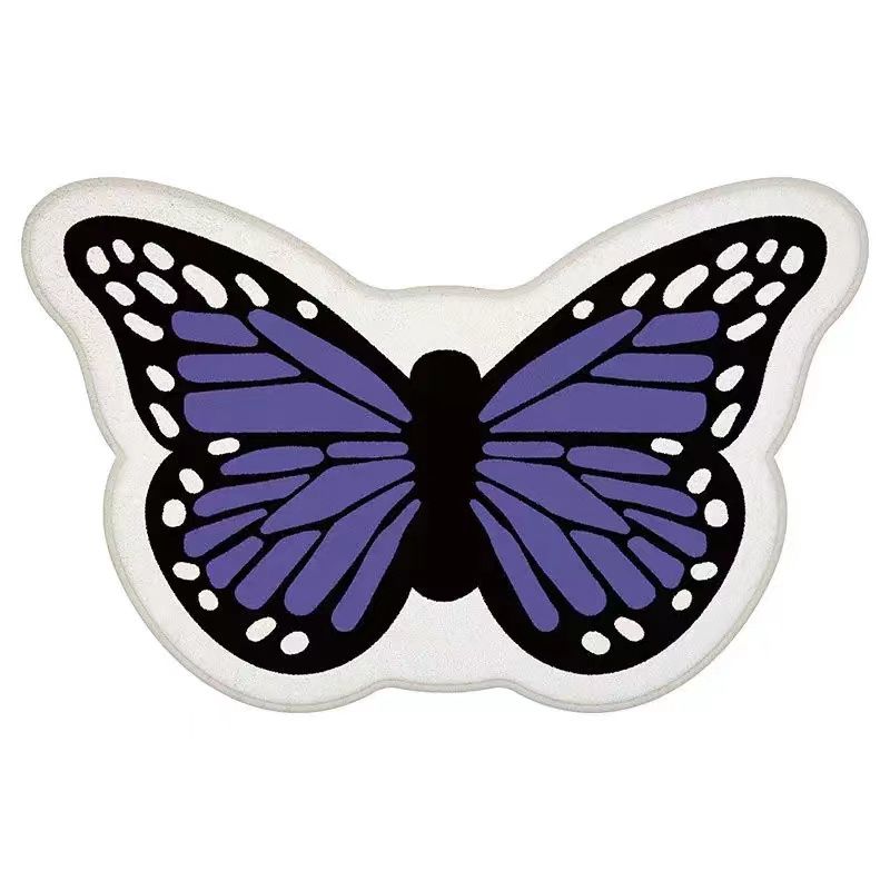 Butterfly Shaped Living Room Carpet Bedroom Entrance Floor Mat Anti-slip Bathroom Mat