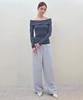 YUJEEOT Light Blue Single-Pleat Wide Pants