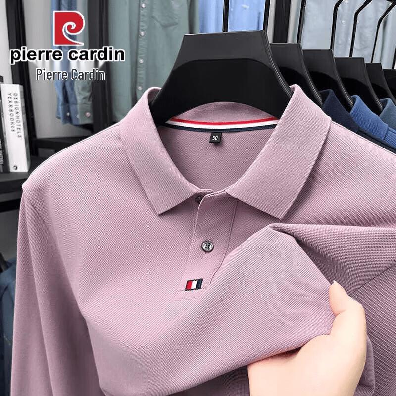 Pierre Cardin Men's 100% Cotton Long-Sleeve Polo Shirt