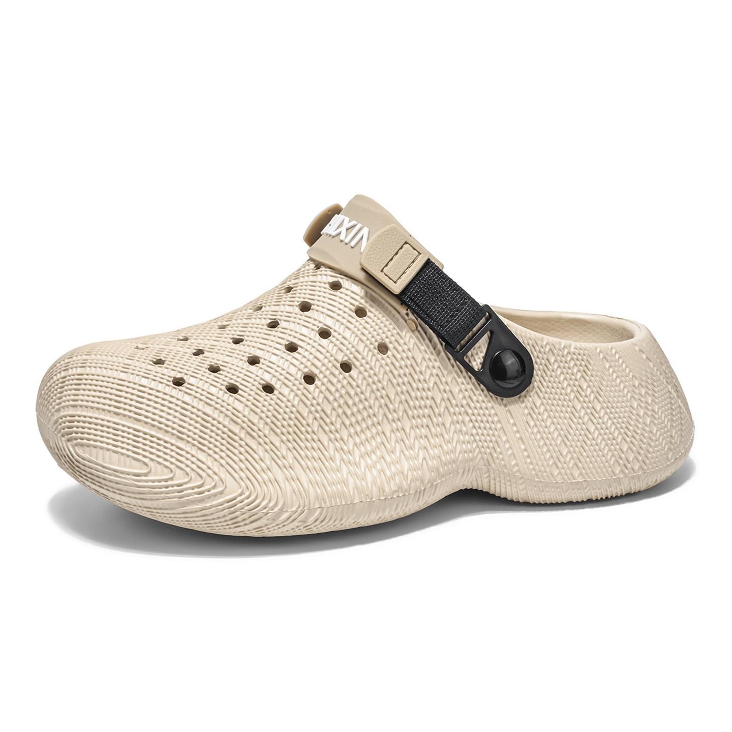 Men 3D Soft Cushion Clogs Closed Toe Garden Sandals Lightweight Outdoor Beach Slippers Summer Casual Walking Shoes Non Slip 38