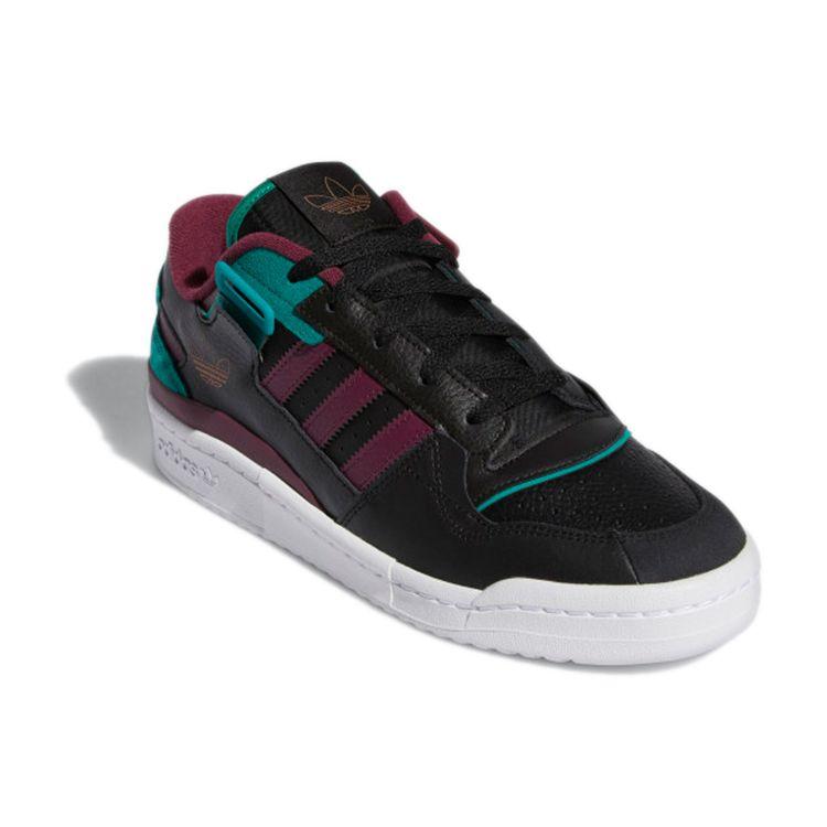 Adidas Forum Exhibit Low Schwarz Victory Crimson Herren Sneaker Core-Black Glory-Green H01912