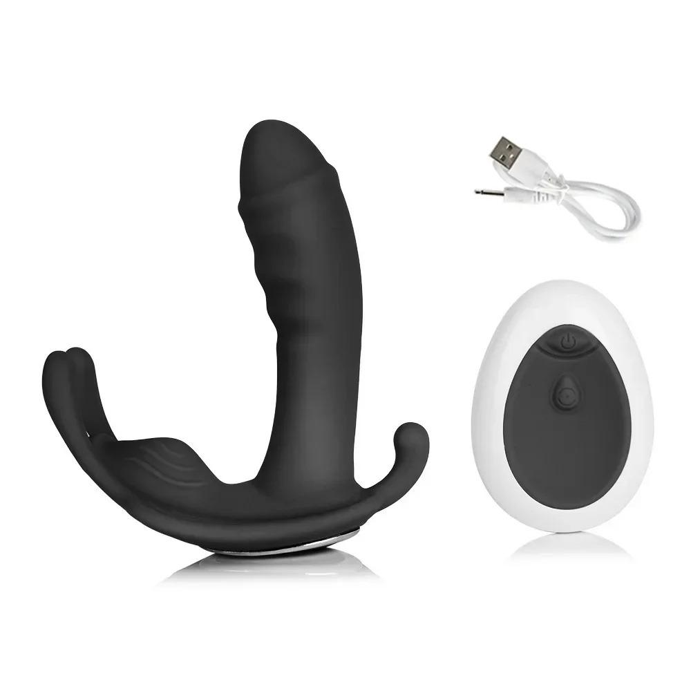 Female Dildo Butterfly Vibrator APP Remote Control Bluetooth Vagina Massager Clitoral/Anal AV Wand Women Clitoris Stimulator 18+