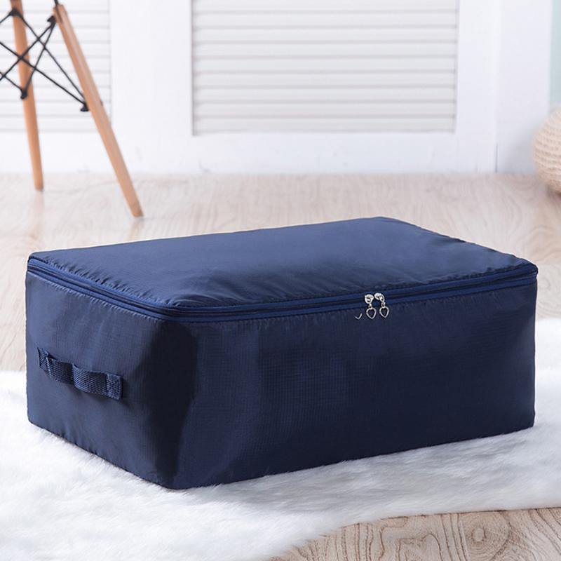 Travel Bedroom Storage Bag Solid Color Waterproof Moisture Resistant Quilt Clothes Oxford Cloth Storage Bag Quilt Duffel Handbag