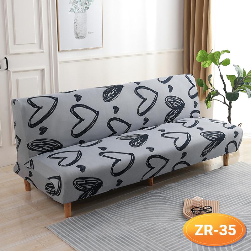 Sofa-Bettbezug ohne Armlehne, klappbarer Sofabezug, elastische Sofabezüge für Wohnzimmer, Couchbezüge für Sofas