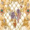 Wallpaper Fashion 3d Mural Soft Package Luxury Wall Mural Gold Diamond Flower Jewelry Wallpaper