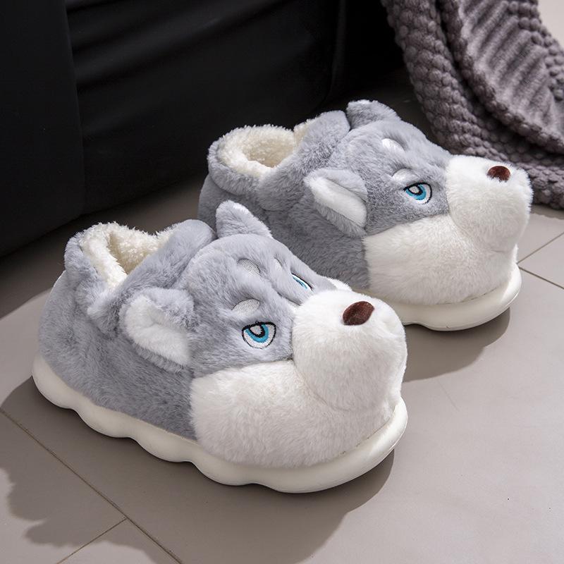 Pánské zimní 2024 teplé plyšové domácí pantofle