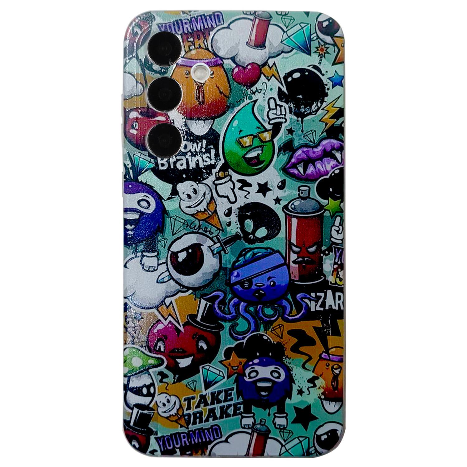 

For Samsung Galaxy S24 FE TPU Case Pattern Printing Protective Phone Cover Garbage