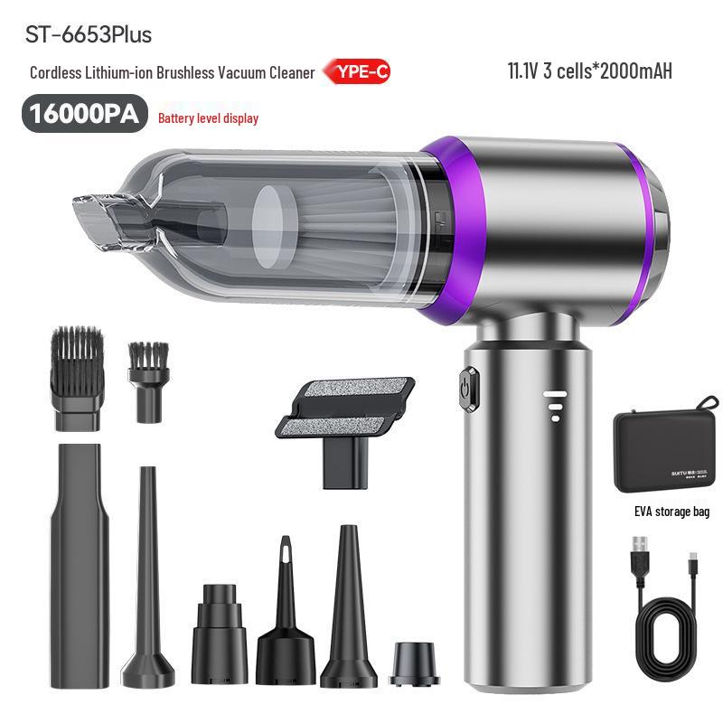 Three-Speed Wireless Car Vacuum Cleaner with High Suction and Power Display