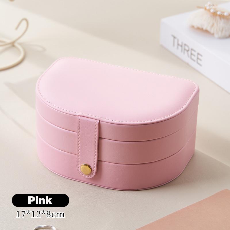 New Multi-layered Jewelry Box Travel Portable Ring Earrings Earrings Jewelry Storage Box Exquisite Jewelry Storage Box