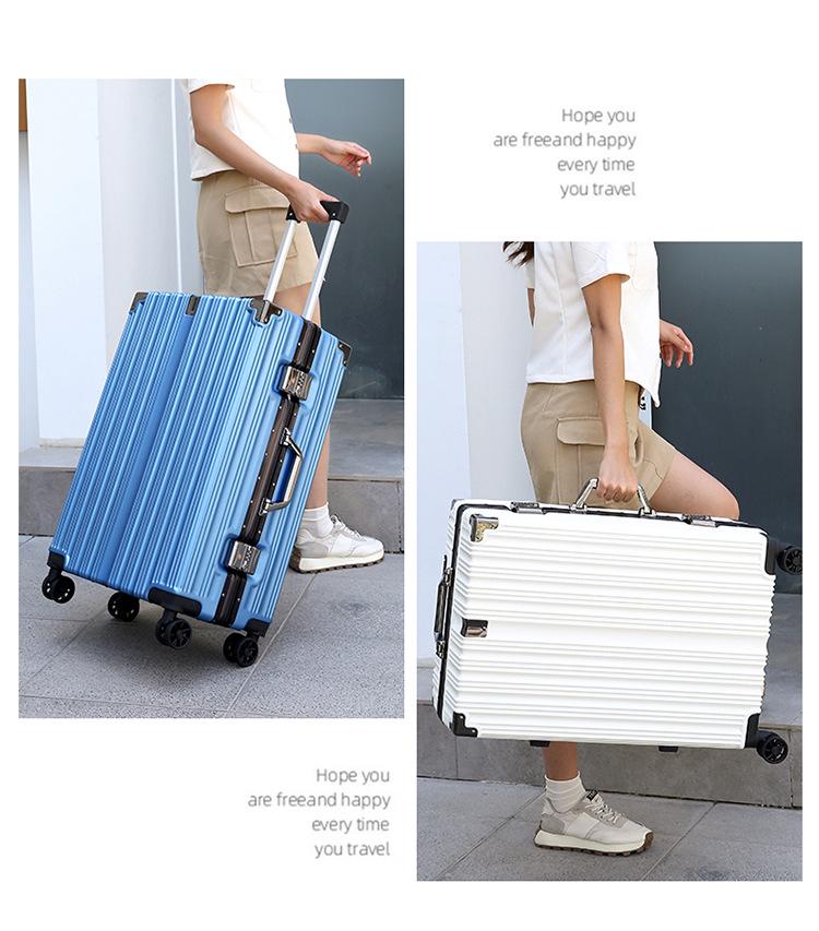 20-Inch High-Capacity Aluminum Frame Suitcase for Business, Travel, and Fashion