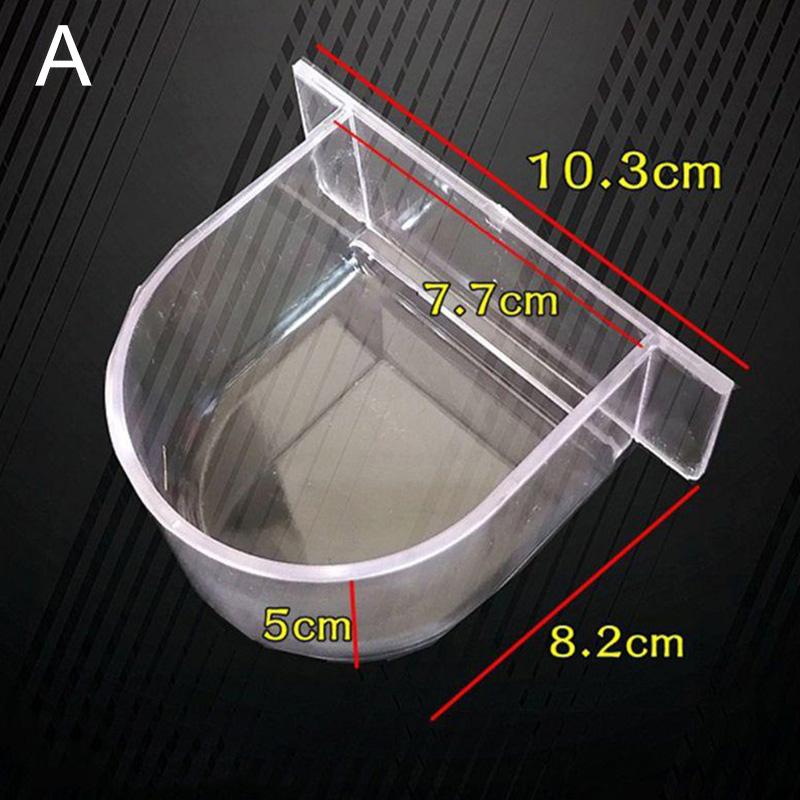 1PC Creative Cage Accessories Semicircle Shape Plastic Food Water Bowl Bird Feeder Pet Supplies