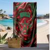 Asciugamano da Spiaggia con Stampa Calcio Marocco Asciugatura Rapida Super Assorbente Morbido Asciugamano da Bagno per Nuoto Spiaggia Viaggio Souvenir Regalo per Fan