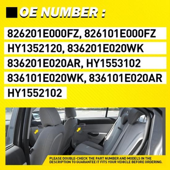 2/4PCS Interior Handle Door Inner Hatch For Hyundai 2006-2011 Gray/Black Accent