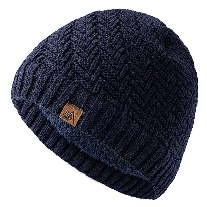 Unisexové zimní čepice Peak Label Módní pletené čepice pro muže a ženy Čepice Beanie Outdoorové hřejivé sportovní čepice s plyšovou kožešinovou podšívkou