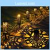 Solar Outdoor Hollow Out Light Waterproof Home Garden Villa Lawn Lamp Ambience