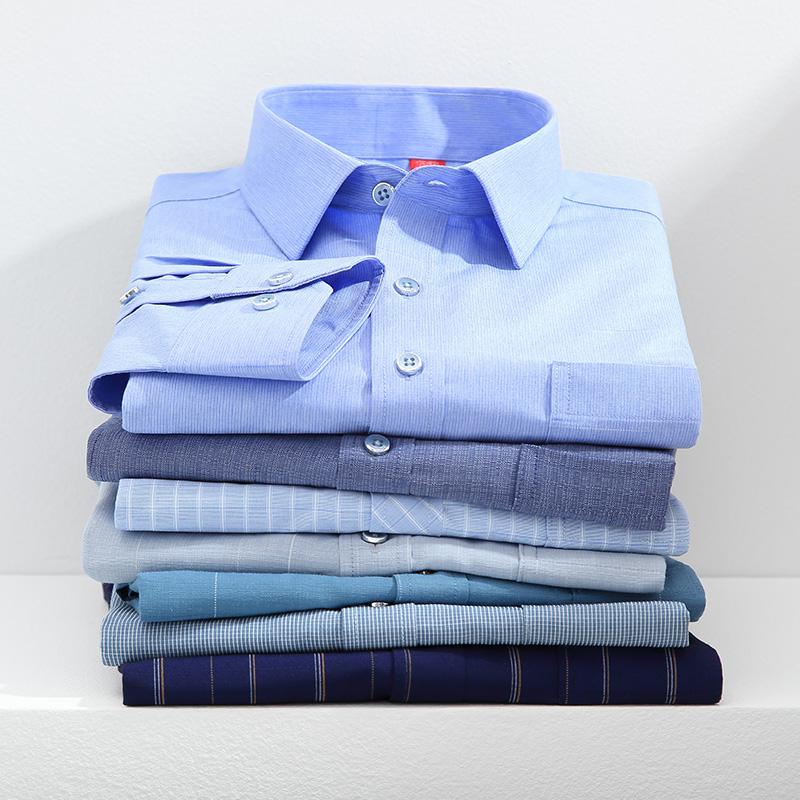 Autumn Stripe Shirts For Men Long Sleeve Luxury Casual Formal Plaid Print Business Social Soft Slim Fit Office Elegant Clothes