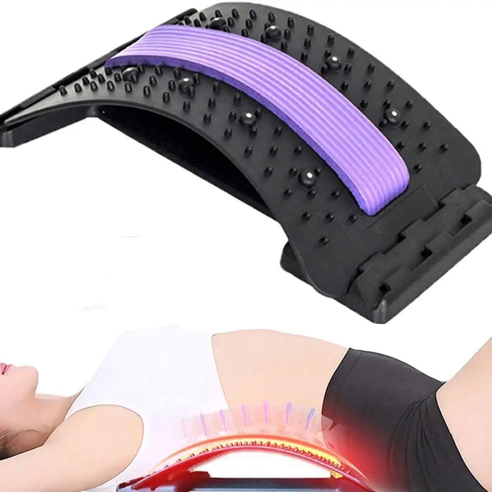 Back Massager Stretch Lumbar Support Relaxation Spine Pain Relief Vertebral Relaxer Stretches The Lower Traction Corrects Waist