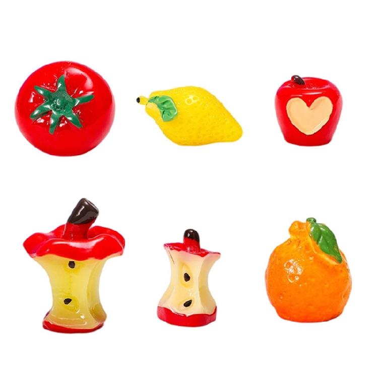 

Stylish Resin Fruit Veggie Charms Fashion Design For Keyring Earring Necklace Pendant 6PCS Jewelry Set 1