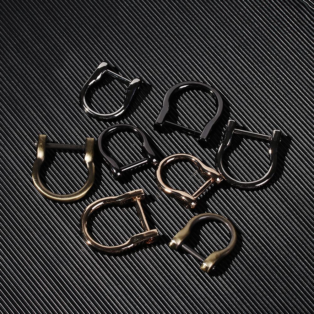 1.4cm/1.9cm Bag Strap Parts Leather Craft Webbing Buckles Metal Buckle D Ring Shackle Clasp