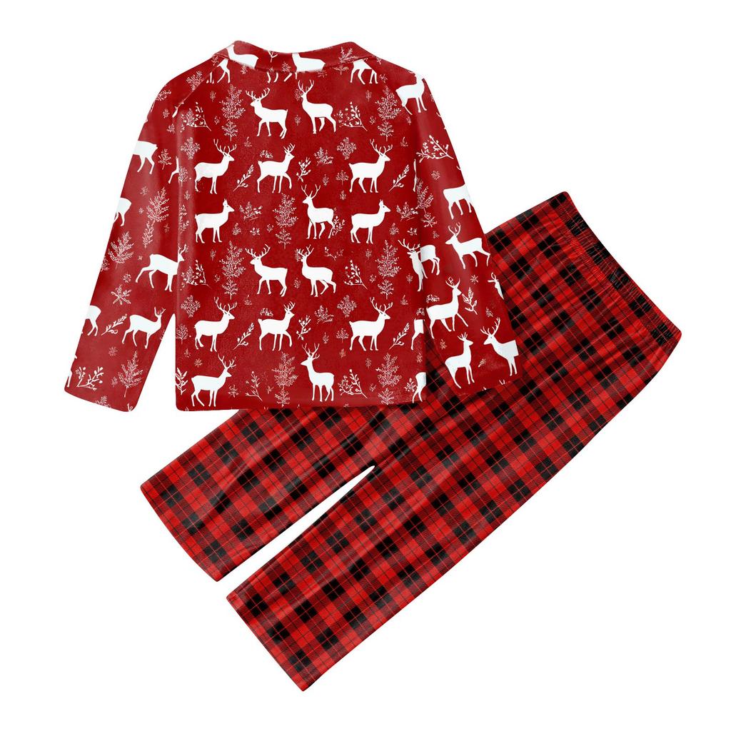 Christmas Prints Family Matching Long Sleeve Tops+Pants Set Family Matching Sets