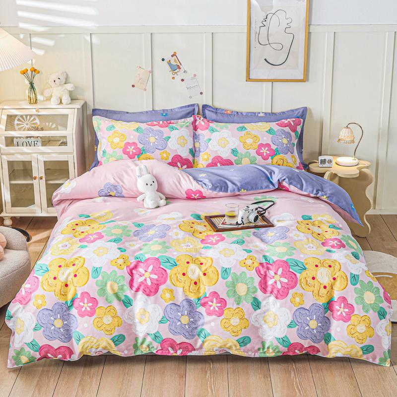 100% Cotton Dinosaur Duvet Cover Cute Cartoon Dinosaur Bedding Set Queen for Boys Girls Bedroom Decor Reversible Comforter Cover