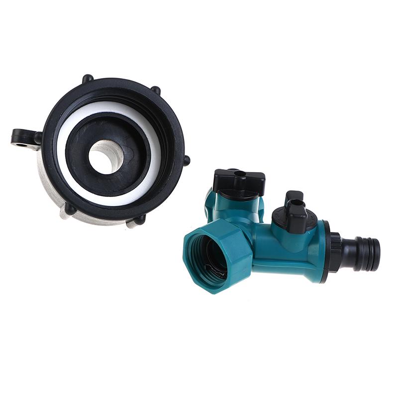 Y-förmiger Schnellverbinder mit Ventil IBC-Tankadapter Hahnverbinder Ventilfitting