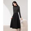 Elegant Pleated A-Line Winter Dress