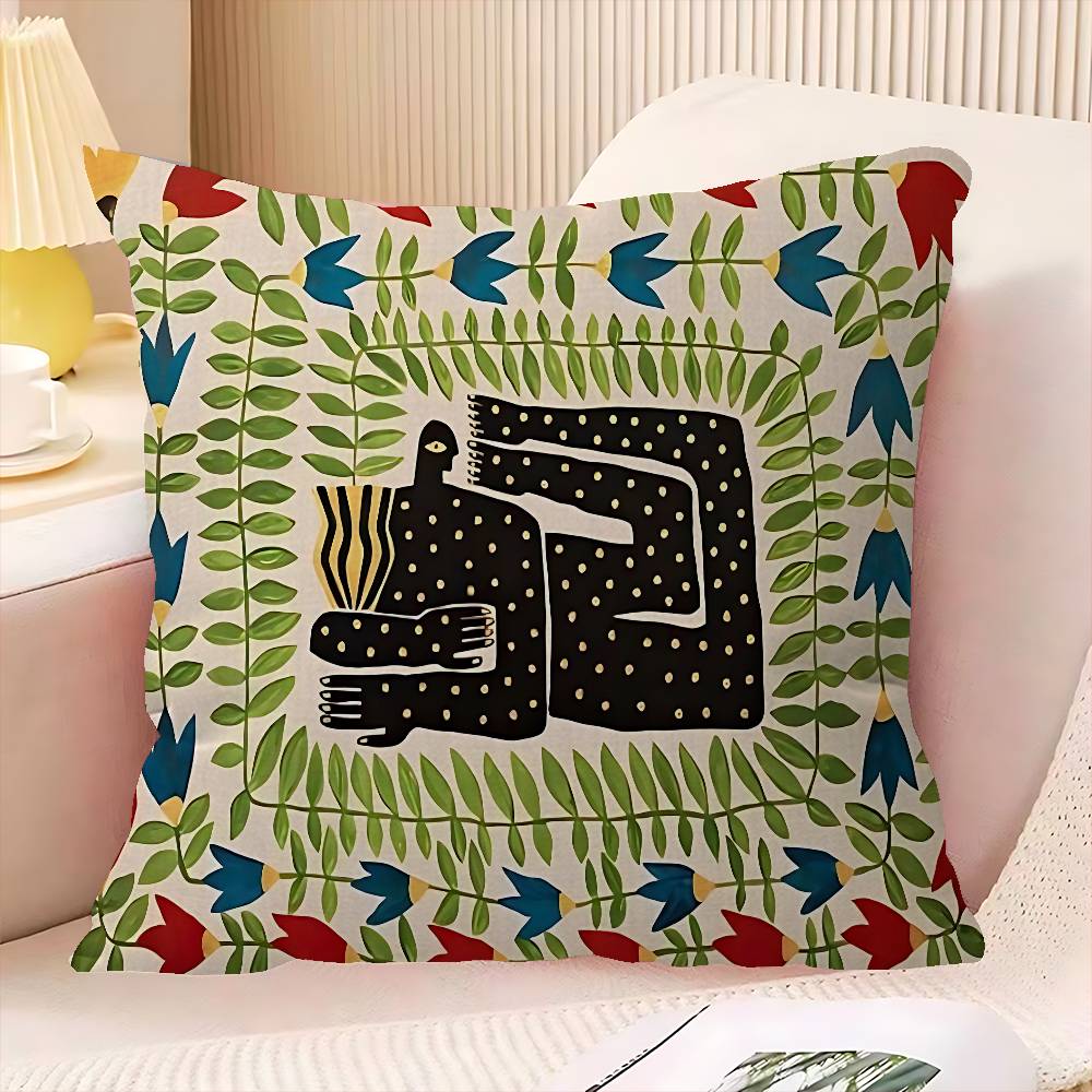 Ancient Egypt Tiger Leopard Maple Design Cushion Cover Happy Autumn Harvest decor Holiday Decorati Pillow Cover