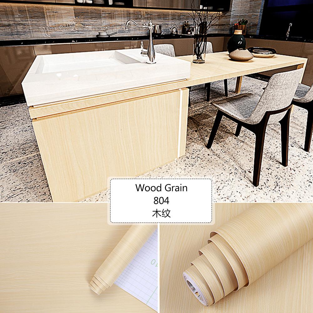 Thickened Wood Grain Self Adhesive Wallpaper Waterproof Wardrobe Tabletop Furniture Refurbished Adhesive Wallpapers 3D