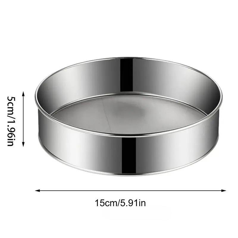 Thickened Round Flour Sifter Strainer - Superfine Screen Mesh, Powdered Sugar Sifter, Flour Mesh Sifter, Sifting Sieve