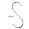 10pcs Stainless Steel S Shaped Hook Kitchen Bathroom Clothing Hooks Multi-functional Metal Hanging Hook