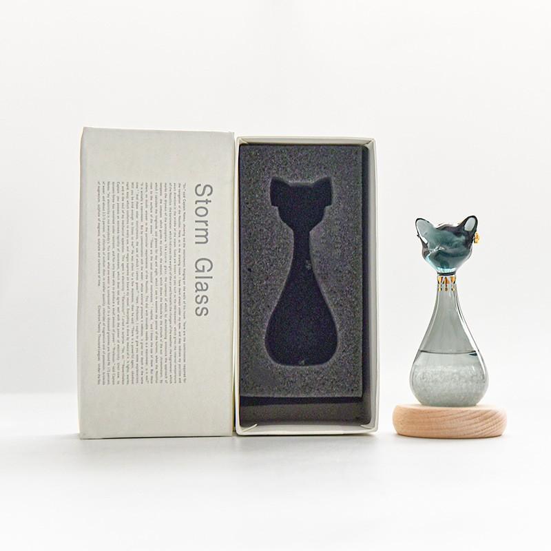 Anderson Cat Storm Glass Weather Forecast Bottle, Egyptian Cat Shape Desktop Decor, Birthday Gift Creative Present, Weather Prediction Ornament