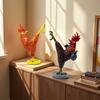 Kung Fu Rooster Statue Resin Drunk Chicken Figurine Table Art