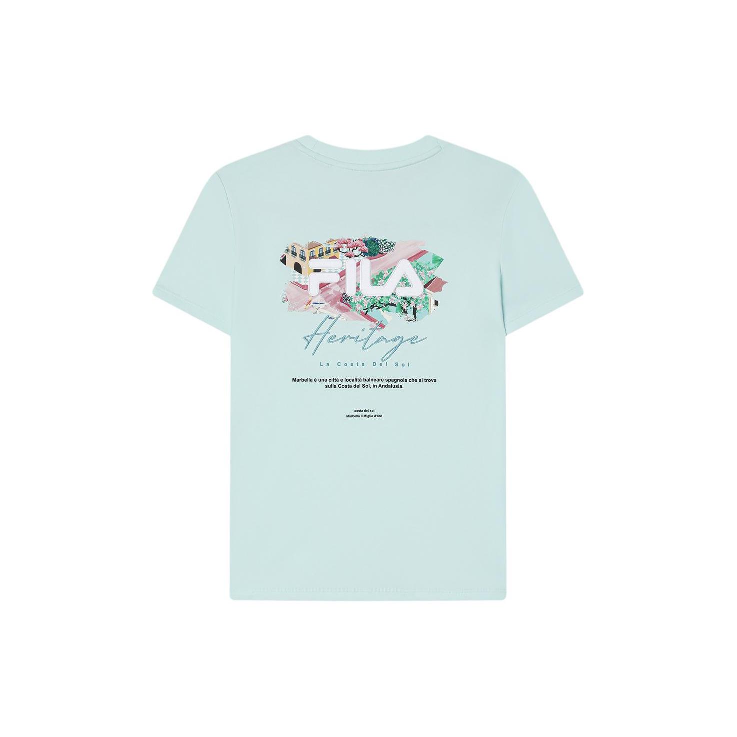 

New FILA T Shirt Women s Sky Lake Green F61W428101ALG L